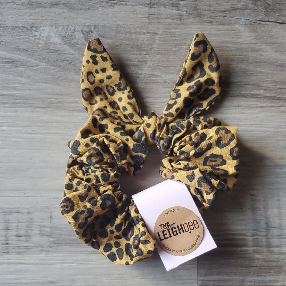 Leopard Print Hair Scrunchie